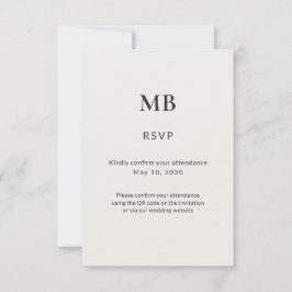 Modern Minimal Micro Wedding 出欠カード