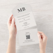 Modern Minimal Micro Wedding All-in-One Invite オールインワン招待状 (貼ってはがせる)