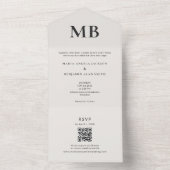 Modern Minimal Micro Wedding All-in-One Invite オールインワン招待状 (内側)