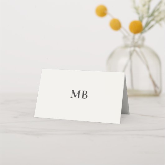 Modern Minimal Micro Wedding Place Card プレイスカード (裏面)