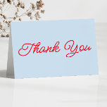 Modern Minimal Minimalist Blue Red Wedding サンキューカード<br><div class="desc">This is a Modern Minimal Minimalist Blue Red Wedding Thank You Card!</div>