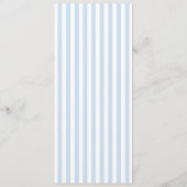 Modern Minimal Minimalist Blue Stripes Wedding メニュー (裏面)