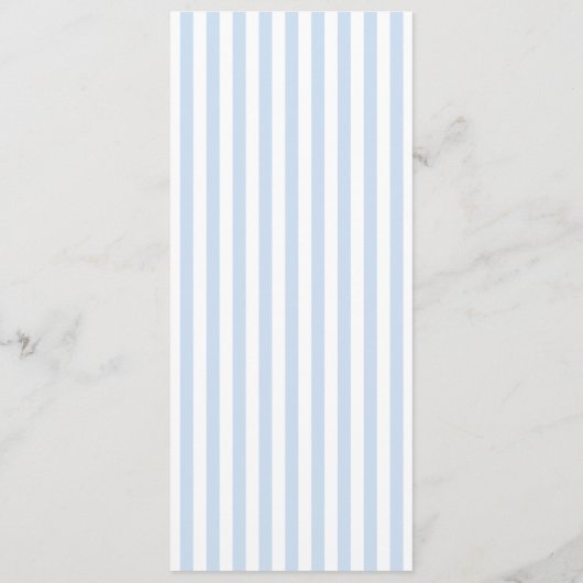 Modern Minimal Minimalist Blue Stripes Wedding メニュー (裏面)