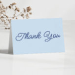 Modern Minimal Minimalist Blue Wedding サンキューカード<br><div class="desc">This is a Modern Minimal Minimalist Blue Wedding Thank You Card!</div>