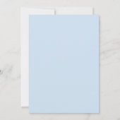 Modern Minimal Minimalist Blue Wedding サンキューカード (裏面)