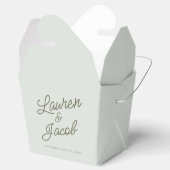 Modern Minimal Minimalist Green Wedding フェイバーボックス (オープン)