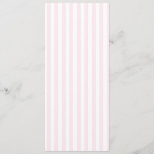 Modern Minimal Minimalist Pink Stripes Red Wedding メニュー (裏面)
