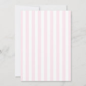 Modern Minimal Minimalist Red Pink Stripes Wedding サンキューカード (裏面)