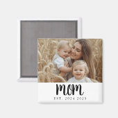 Modern Minimal Mom Established Photo Gift Magnet マグネット (正面/裏面)