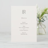 Modern Minimal Monogram Wedding メニュー (スタンド正面)