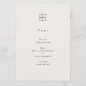 Modern Minimal Monogram Wedding メニュー (正面)