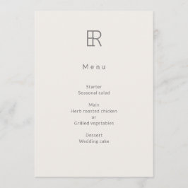 Modern Minimal Monogram Wedding メニュー