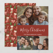 Modern Minimal Multi-Photo Christmas シーズンカード (正面/裏面)