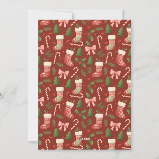 Modern Minimal Multi-Photo Christmas シーズンカード (裏面)