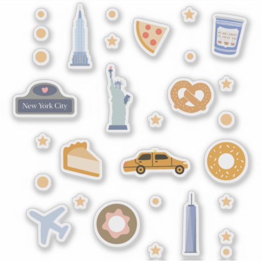 Modern Minimal NYC Icon シール (正面)