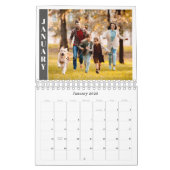 Modern Minimal One Photo Per Month カレンダー (1月 2026)