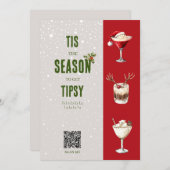 Modern minimal Personal video qr code christmas シーズンカード (正面/裏面)