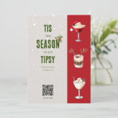 Modern minimal Personal video qr code christmas シーズンカード (スタンド正面)