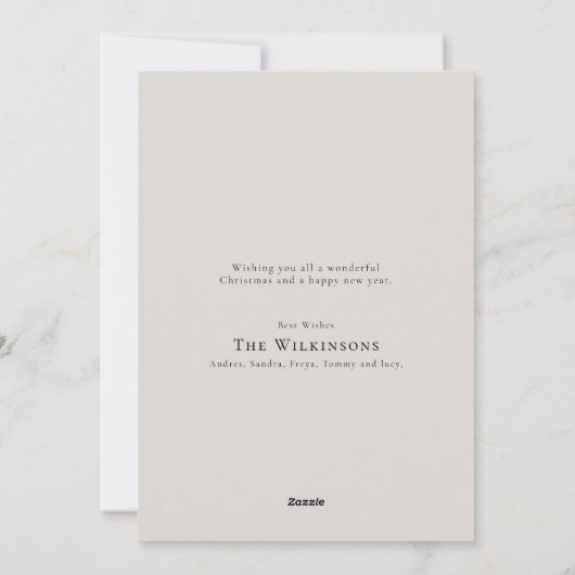 Modern minimal  Personal video qr code christmas シーズンカード (裏面)