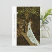 Modern Minimal Photo Elopement & Wedding Reception 招待状 (スタンド正面)