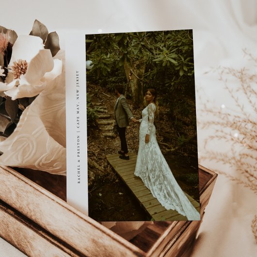 Modern Minimal Photo Elopement & Wedding Reception 招待状