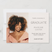 Modern Minimal Photo Graduation 案内状 (正面)