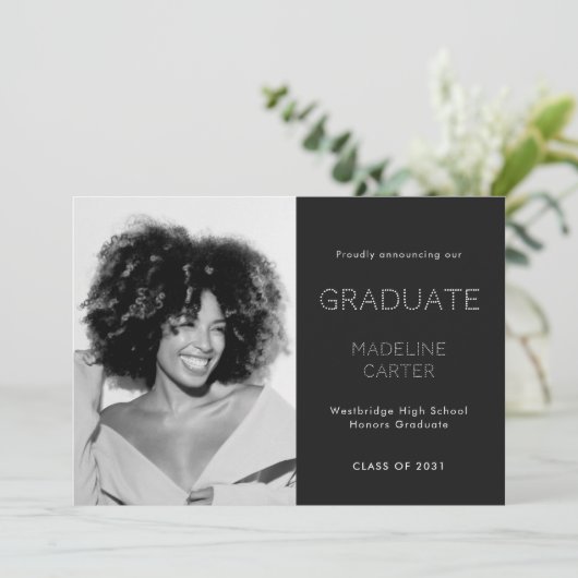 Modern Minimal Photo Graduation 案内状 (スタンド正面)