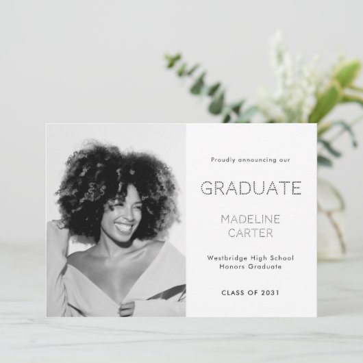 Modern Minimal Photo Graduation 案内状 (スタンド正面)