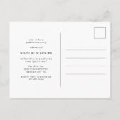 Modern Minimal Photo Graduation Party Invitation インビテーションポストカード (裏面)