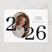 Modern Minimal Photo Graduation Party Invitation インビテーションポストカード (正面)