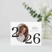 Modern Minimal Photo Graduation Party Invitation インビテーションポストカード (スタンド正面)