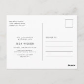 Modern Minimal Photo Graduation Party Invitation ポストカード (裏面)