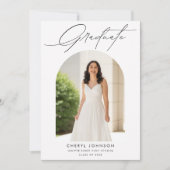 Modern Minimal Photo Graduation Party Invitation 招待状 (正面)