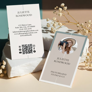 Modern Minimal Photo Photography Professional 名刺