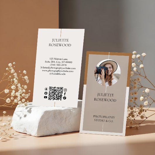 Modern Minimal Photo Photography Professional 名刺