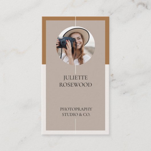 Modern Minimal Photo Photography Professional 名刺 (正面)