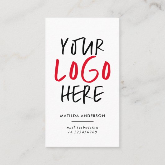 Modern, minimal photo replaceable logo  名刺 (正面)