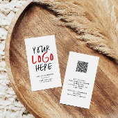 Modern, minimal photo replaceable logo  名刺