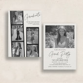 Modern Minimal Photo Strip | Graduation Party 招待状