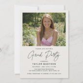 Modern Minimal Photo Strip | Graduation Party 招待状 (裏面)