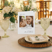 Modern Minimal Photo | Table Number Guestbook カード