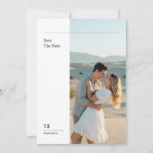 Modern Minimal Photo Wedding Save The Date 招待状 (正面)