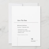 Modern Minimal Photo Wedding Save The Date 招待状 (裏面)