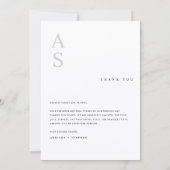 Modern Minimal Photo Wedding Thank You Card W Note サンキューカード (裏面)