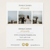 Modern Minimal Photographer Business Cards (正面&裏面)