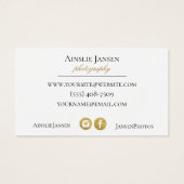 Modern Minimal Photographer Business Cards (裏面)