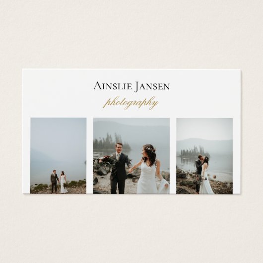 Modern Minimal Photographer Business Cards (正面)