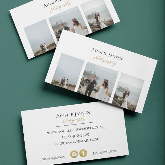 Modern Minimal Photographer Business Cards