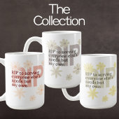 Modern Minimal Pink Custom Floral Affirmation コーヒーマグカップ