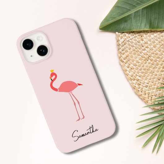 Modern Minimal Pink Flamingo Case-Mate iPhoneケース